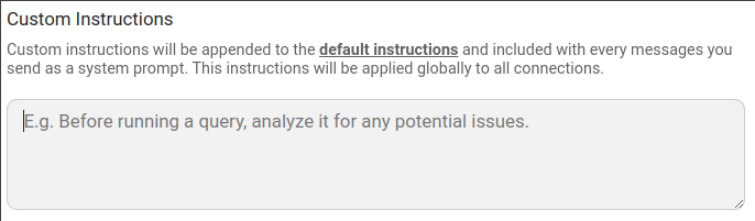 AI Custom Instructions