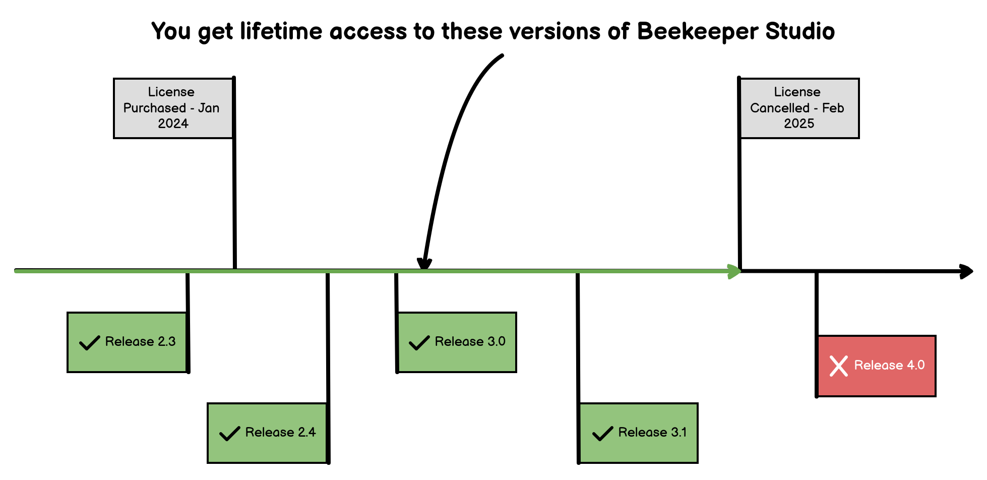 Lifetime access diagram