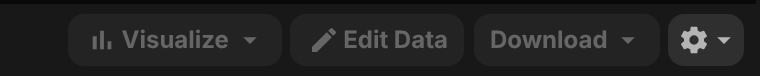 The Visualize button disabled for a query with no results