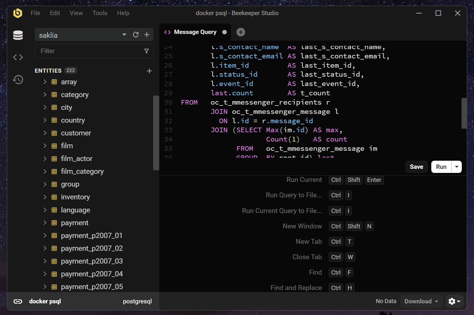 Saving a query in Query Editor