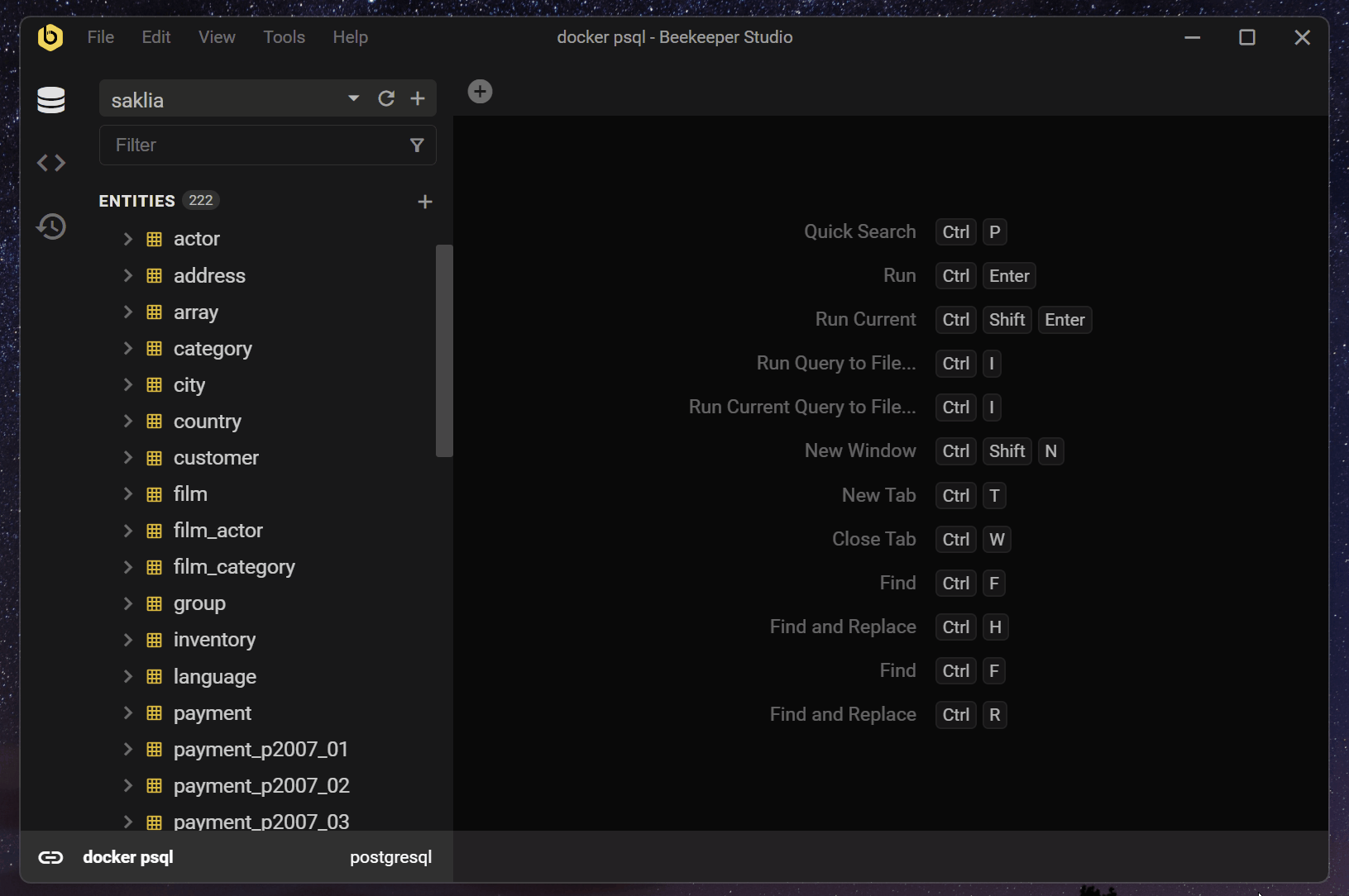 Opening Saved Queries